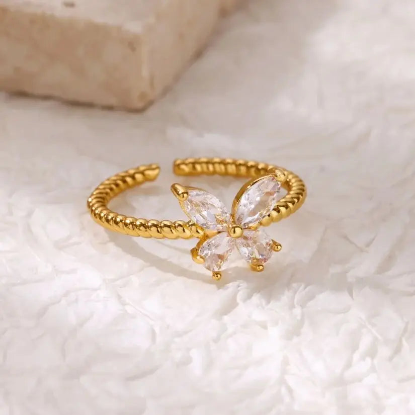 Grace™ — The Crystal Butterfly Ring